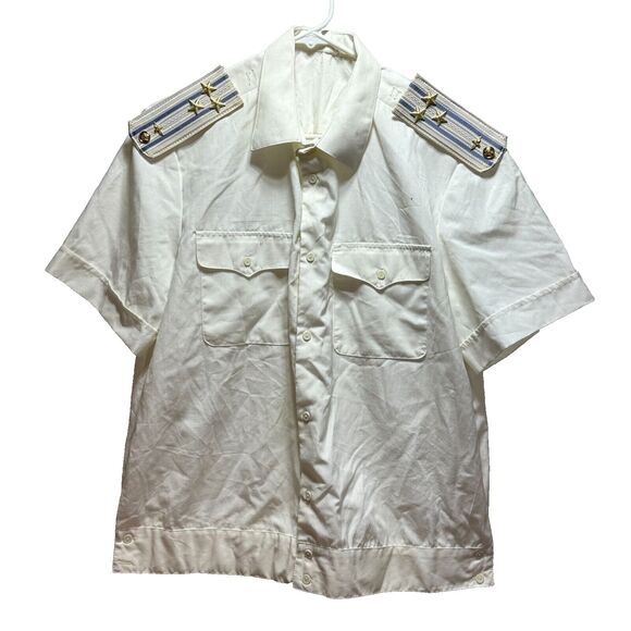 Vintage Ukraine Soviet Union Air Force Colonel Shirt USSR Pins Russian Authentic